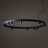 Geometryczna Lampa wisząca FOURTY ROUND LED XI Nowodvorski 12286 Nowoczesny żyrandol minimalistyczny Granatowa
